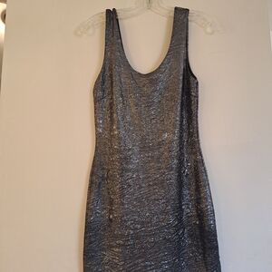 Elegant Silver Sleeveless Dress